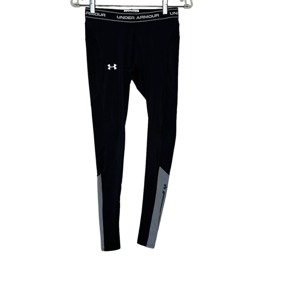 Under Armour Womens Black Grey Leggings XS